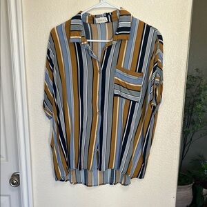 Roolee Multicolor Striped Blouse